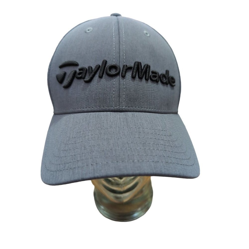 TaylorMade Golf Hat Cap Gray Adjustable One Size Polyester Spandex‎